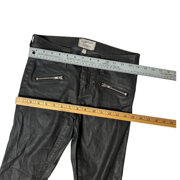 CURRENT ELLIOTT The Soho Zipped Stiletto Jeans Grey Coated Retro Skinny Size 25 - Picture 5 of 10